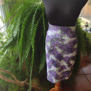 NWT Purple Floral Cassie Pencil Skirt, LuLaRoe